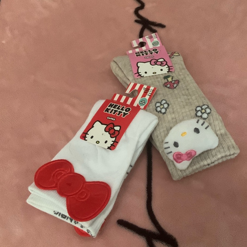 Hello kitty socks. Two pair
